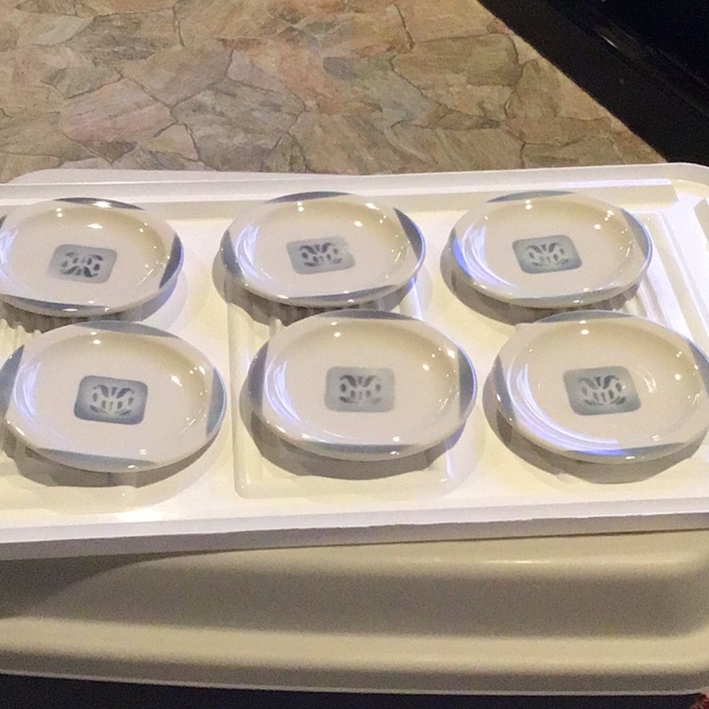 Syracuse China Cadet Vintage Restaurant Style Round Dessert Plates Set of 6